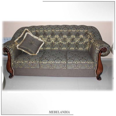Классический прямой диван-кровать Мадрид-10 из массива дерева бук (SNS-64)