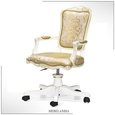 Дизайнерское офисное кресло для руководителя Дебора-2К на колесаких из массива бука (STL-05)
