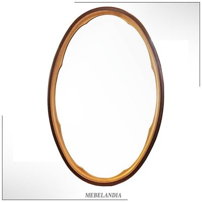 Настенное овальное зеркало Палермо-21 в деревянной рамке (UTA-520)