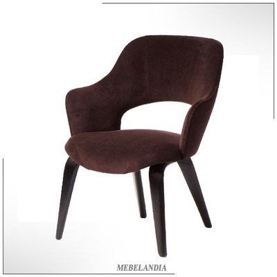 Дизайнерское мягкое стул кресло для гостиной Apriori R из натурального дерева в стиле модерн (AD-102)