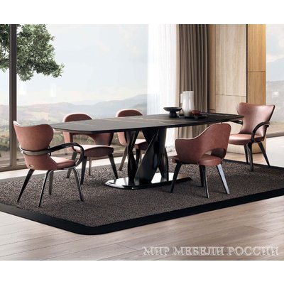 Дизайнерская столовая мебель для гостиной с большим столом из керамики Виртуоз-5 в современном стиле (AD-18)