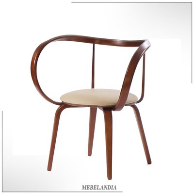 Обеденный дизайнеский мягкий стул с подлокотниками Apriori XL из массива дерева в стиле модерн (AD-40)