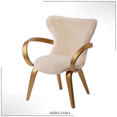 Дизайнерский мягкий стул с подлокотниками из массива дерева Apriori S в современном стиле (AD-48)
