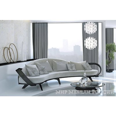Полукруглый дизайнерский диван для гостиной Apriori L из натурального дерева в стиле модерн (AD-62)