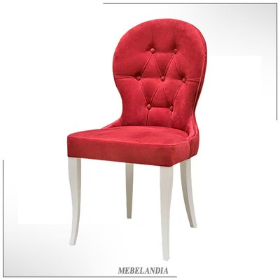 Дизайнерский мягкий стул Бордо с каретной стяжкой из массива бука (CAST-12)