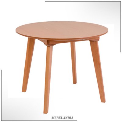 Круглый небольшой дизайнерский стол Крит-М в скандинавском стиле из дерева бук (CAST-23)