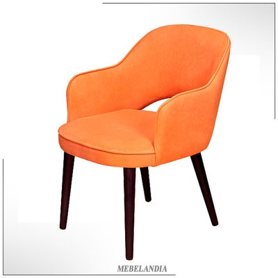 Дизайнерский мягкий стул с подлокотниками для дома или ресторана Альянс-10 из массива бука в стиле сканди (SNS-39)