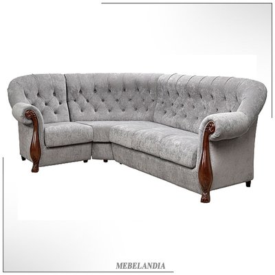 Угловой диван для гостиной Мадрид-4 в классическом стиле из массива бука (SNS-65)
