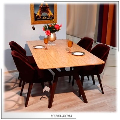 Кухонный стол из дуба Боско-М из массива дуба в скандинавском стиле (ORM-106)