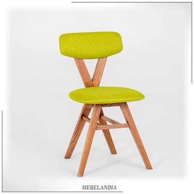 Деревянный мягкий стул для кухни со спинкой Твист в современном стиле лофт (ORM-115)