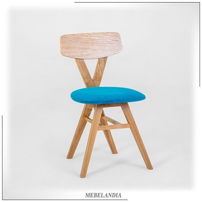 Современный дизайнерский стул для кухни из массива дуба Твист-2 в стиле лофт (ORM-99)
