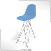 Стул барный Eames DSR синий S66