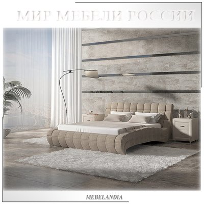 Дизайнерская мягкая кровать с каретной стяжкой Милано - Vederi (SON-05)