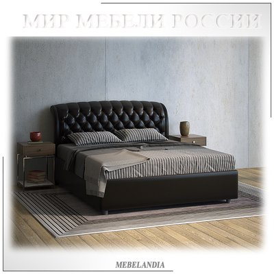 Двуспальная мягкая кровать с каретной стяжкой Венеция - Salvatore Grand  (SON-06)