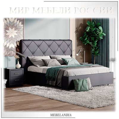 Двуспальная дизайнерская мягкая кровать Манхэттен - Rocky 1 - Naomi (SON-07)