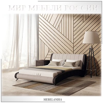 Дизайнерская дуспальная кровать с мягким изголовие Верона - Corso-8  (SON-12)