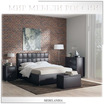 Двуспальная кровать с мягким изголовием Тиволи - Fernando - Corso-4 (SON-13)