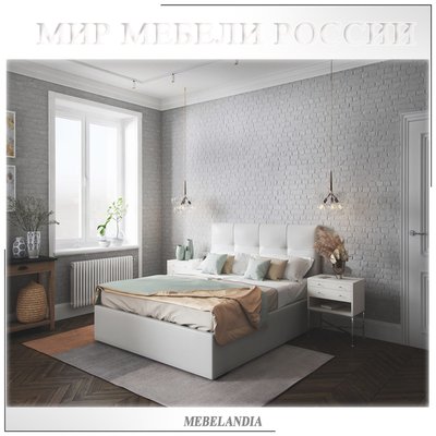 Двуспальная кровать с мягким изголовием Каприз- Elisa Grand - Como-3 (SON-17)