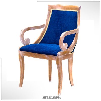 Дизайнерское кресло для гостиной Глори-2 в стиле неоклассика из массива бука (STL-20)