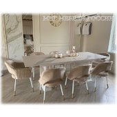 Большой обеденный стол из керамогранита Альт-115-11W