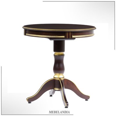 Нераздвижной круглый стол на одной ноге для кухни Альт-100-11 из массива дерева (UTA-44)