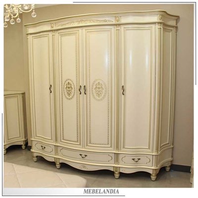 Большой шкаф для одежды Палермо-63 в классическом стиле (UTA-518)