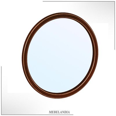 Круглое настенное зеркало Юта-42-11 в деревянной раме (UTA-533)