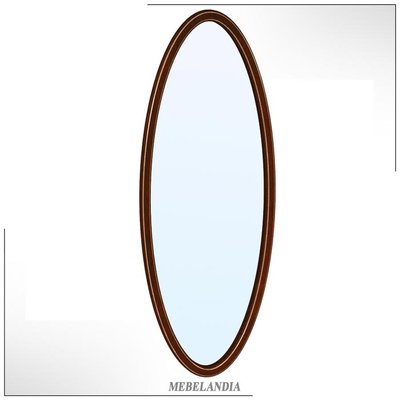 Овальное настенное зеркало Юта-42-12 в деревянной раме (UTA-534)